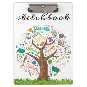 Back to School Education Tree Clipboard