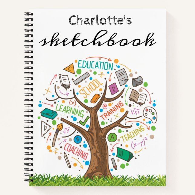 Back to School | Education Tree Sketch Notebook (Front)