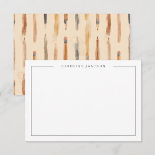 Back to School Educator Teacher's Pencil Note Card