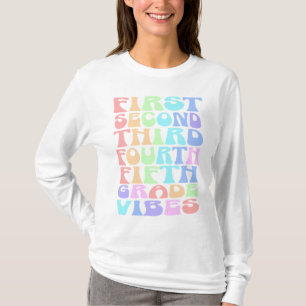 Back to School Elementary Teacher Vibes First Day T-Shirt