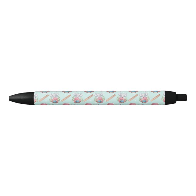 Back to School Elephant Pattern Black Ink Pen (Front)
