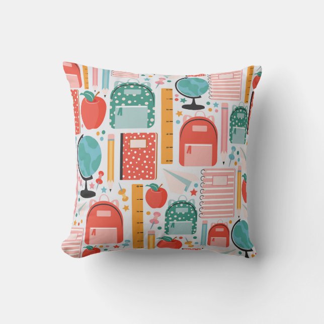 Back-to-School Essentials Pattern Cushion (Front)