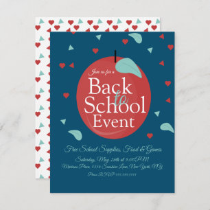 Back to School Event Fruit Apple Flyer Card
