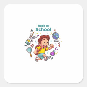 Back to school event square sticker