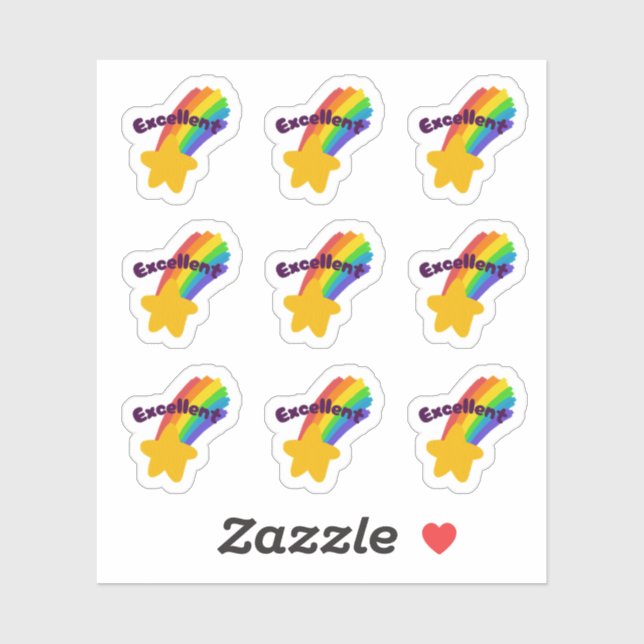 Back to School "Excellent" Stickers (Sheet)