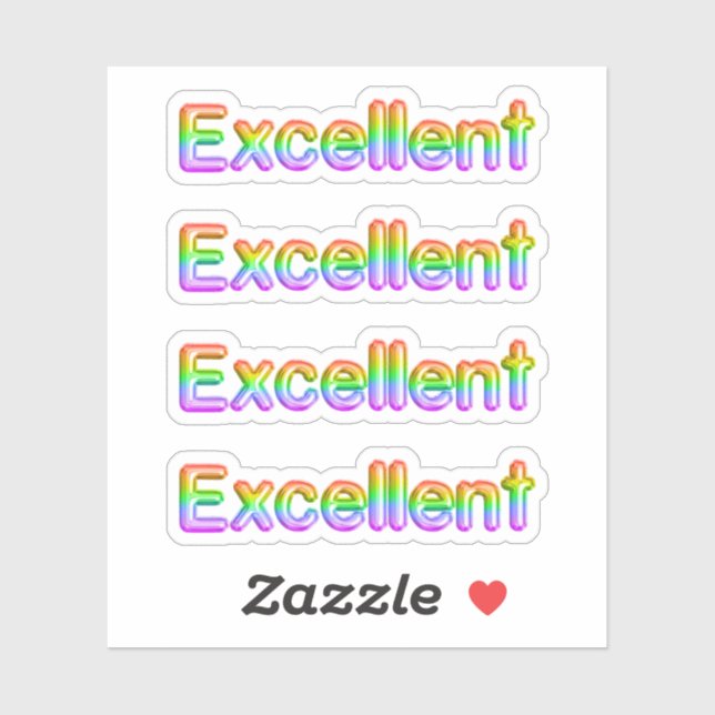 Back to School "Excellent" Stickers (Sheet)