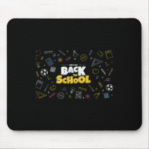 Back To School Face Mask Funny Teacher And Student Mouse Mat