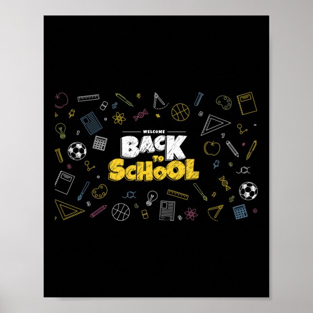 Back To School Face Mask Funny Teacher And Student Poster (Front)
