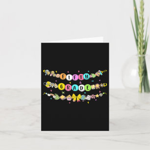Back To School Fifth Grade Bracelet Teachers Stude Card