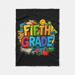 Back To School Fifth Grade Team Happy First Day Of Fleece Blanket