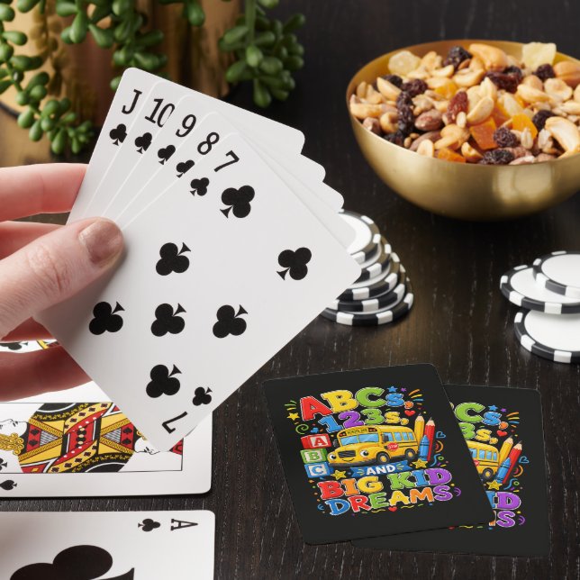 Back to School First Day Big Kid Dreams Playing Cards (In Situ)