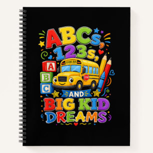 Back to School First Day Big Kid Dreams School Bus Notebook