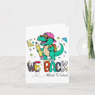 Back To School First Day Dinosaur Teachers Boys Gi Card