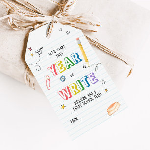 Back to School First Day Favor Tags