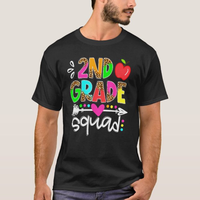 Back To School First Day Of 2nd Grade Squad Teache T-Shirt (Front)