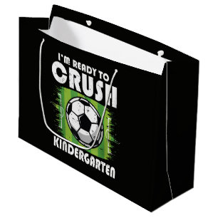 Back to School First Day of Kindergarten Soccer Large Gift Bag
