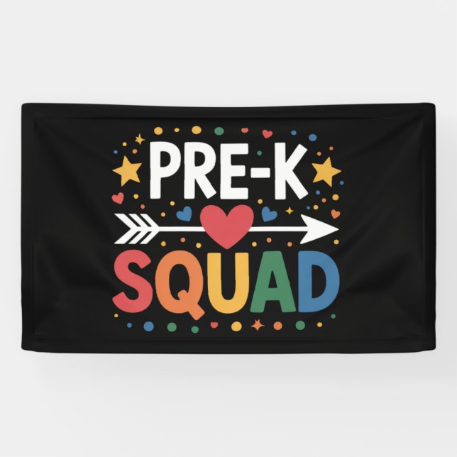 Back to School First Day of Pre-K Preschool  Banner (Horizontal)