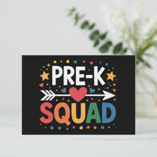 Back to School First Day of Pre-K Preschool  Thank You Card