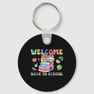 Back To School First Day Of School Monster Teacher Key Ring