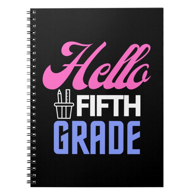 Back to School, First Day Of School, School Girls Notebook (Front)