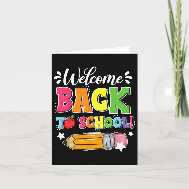 Back To School First Day Of School Teacher Student Card (Front)