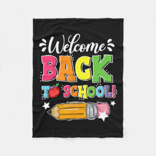 Back To School First Day Of School Teacher Student Fleece Blanket