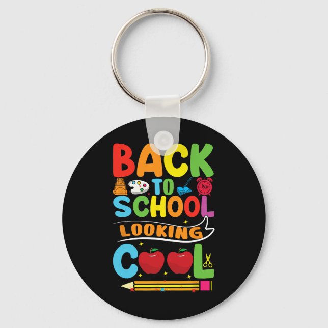 Back To School First Day Of School Teachers Kids  Key Ring (Front)
