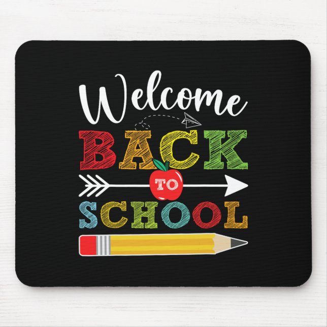 Back To School First Day Of School Teachers  Mouse Mat (Front)