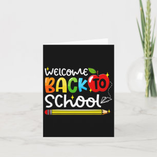 Back To School First Day Of School Teachers Studen Card