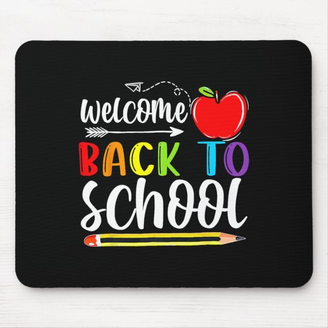 Back To School First Day Of School Teachers Studen Mouse Mat (Front)