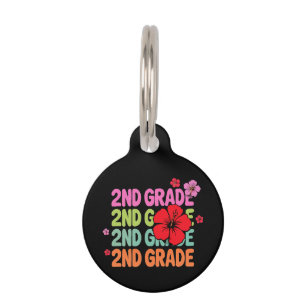 Back to School First Day of Second Grade Cute Pet Tag