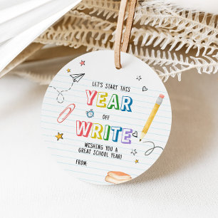 Back to School First Day Round Favour Tags