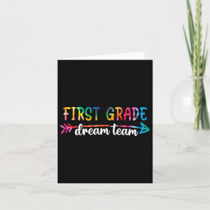 Back To School First Grade Dream Team Students Tea Card