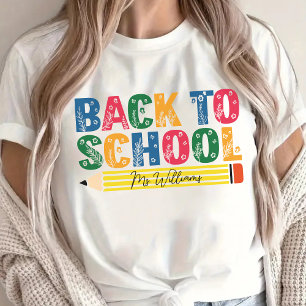 Back to School Floral Custom Shirt for Teachers