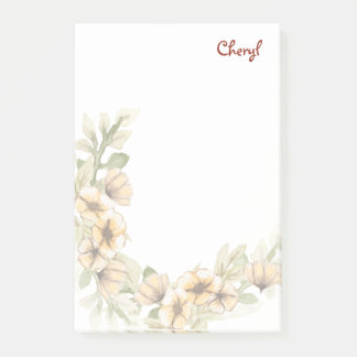 Back to School Floral Post-it Notes