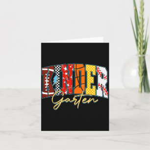 Back to school football baseball basketball card