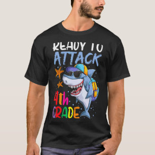 Back To School For Boy Ready To Attack 4th Grade T-Shirt