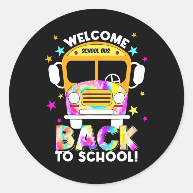 Back To School For Bus Drivers Transportation Dept Classic Round Sticker (Front)