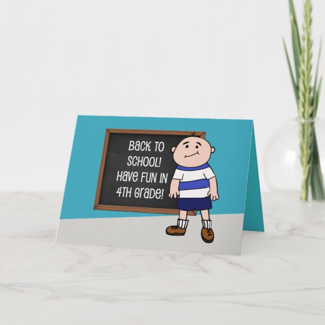 Back to School Fourth Grade Card (Front)