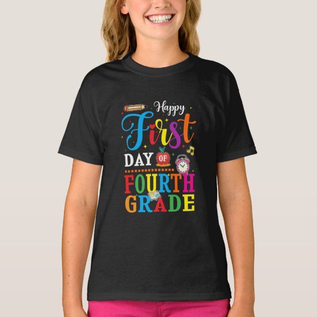 Back To School, fourth grade T-Shirt (Front)