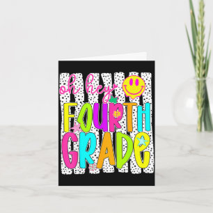 Back to school fourth grade teachers women student card