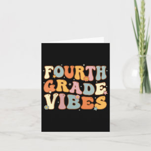 Back To School Fourth Grade Vibes Student Teacher Card