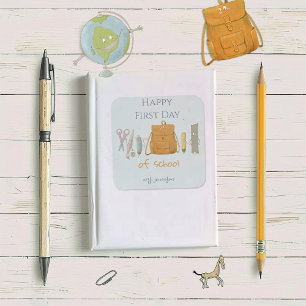 Back to School Friends Square Sticker