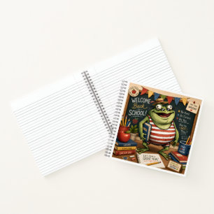 Back to School Frog PNG, Teacher Classroom Decor, Notebook