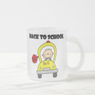 Back to School Frosted Glass Coffee Mug
