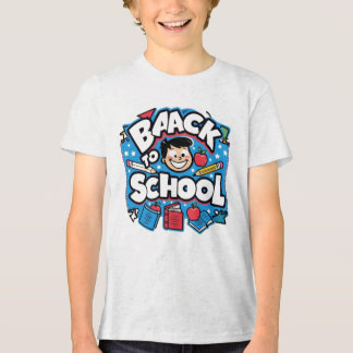 Back to School Fun – Colourful Cartoon  Tri-Blend Shirt