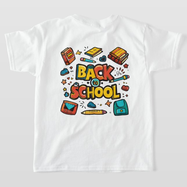 Back to School Fun Design T-Shirt (Laydown Back)