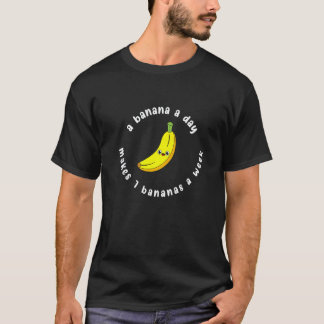 Back to school fun math a banana a day makes 7 ban T-Shirt