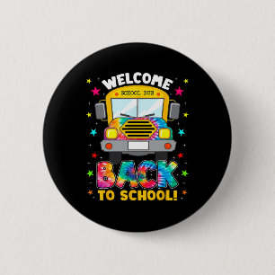 Back To School Fun Outfit School Bus Driver 6 Cm Round Badge