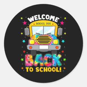 Back To School Fun Outfit School Bus Driver Classic Round Sticker